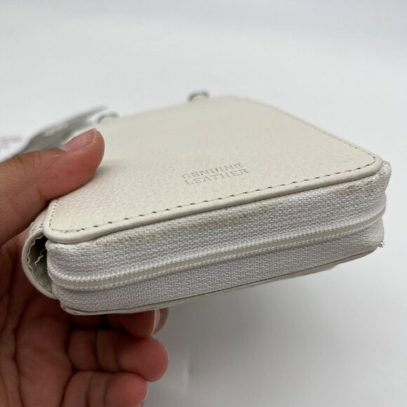 Giani Bernini White Softy Leather Tech Crossbody Bag - Picture 12 of 12